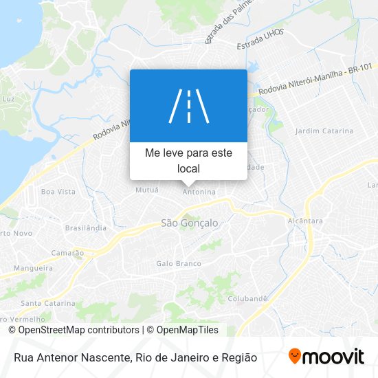 Rua Antenor Nascente mapa