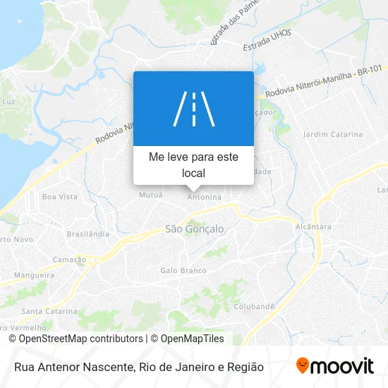 Rua Antenor Nascente mapa