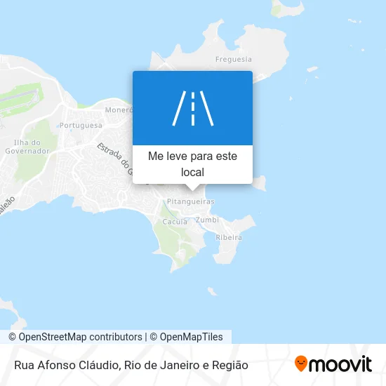 Rua Afonso Cláudio mapa