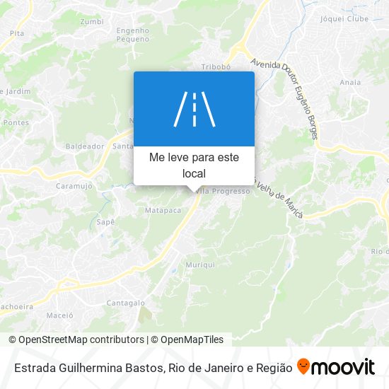 Estrada Guilhermina Bastos mapa