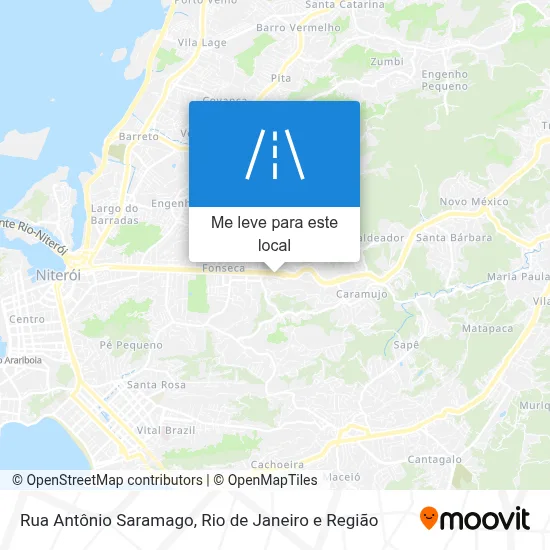 Rua Antônio Saramago mapa