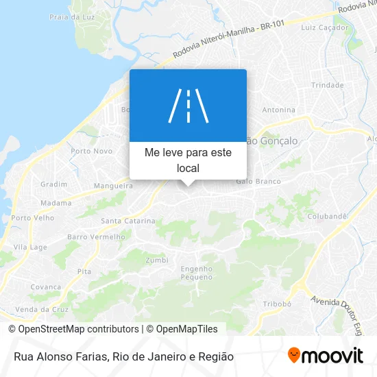 Rua Alonso Farias mapa