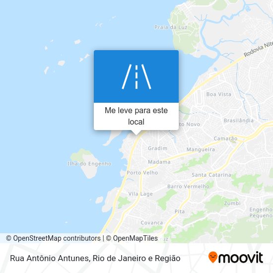 Rua Antônio Antunes mapa
