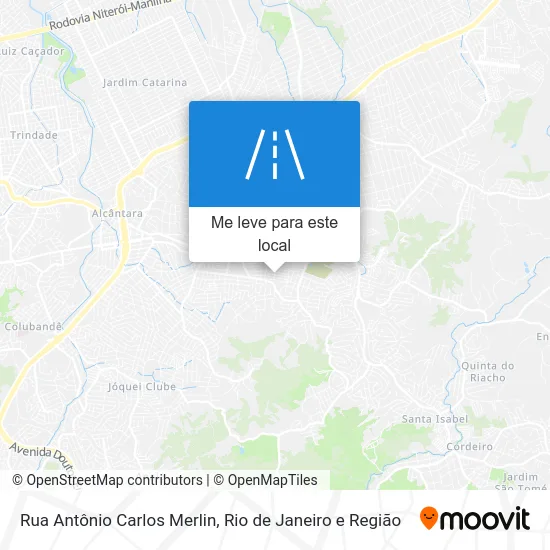 Rua Antônio Carlos Merlin mapa