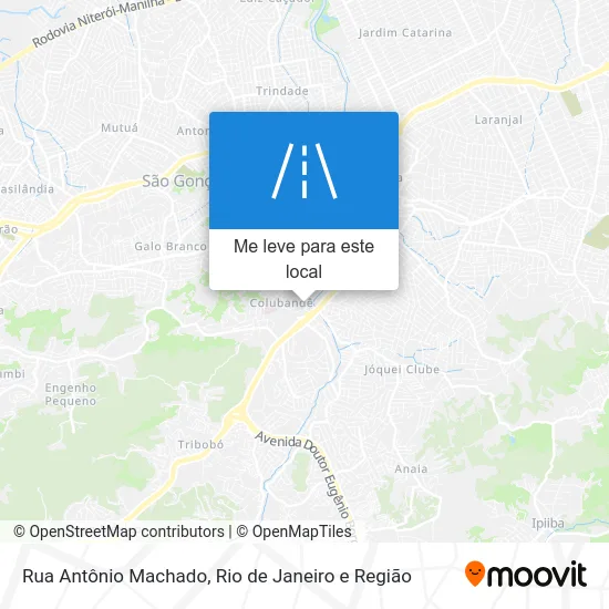 Rua Antônio Machado mapa