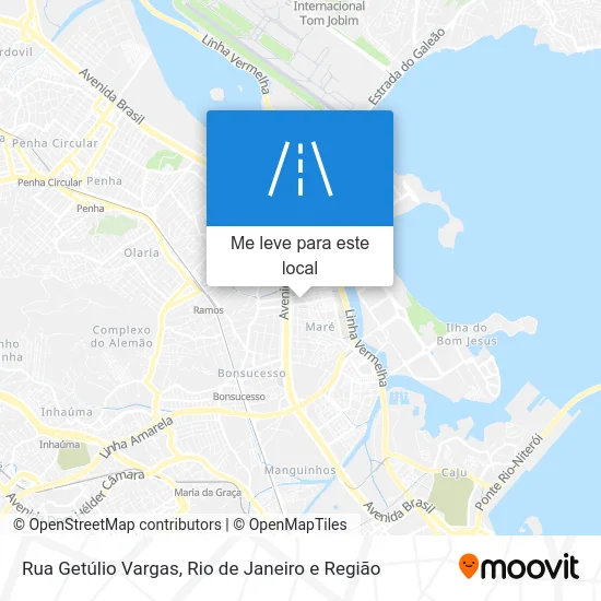 Rua Getúlio Vargas mapa
