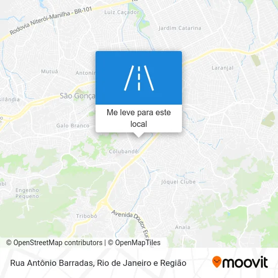 Rua Antônio Barradas mapa
