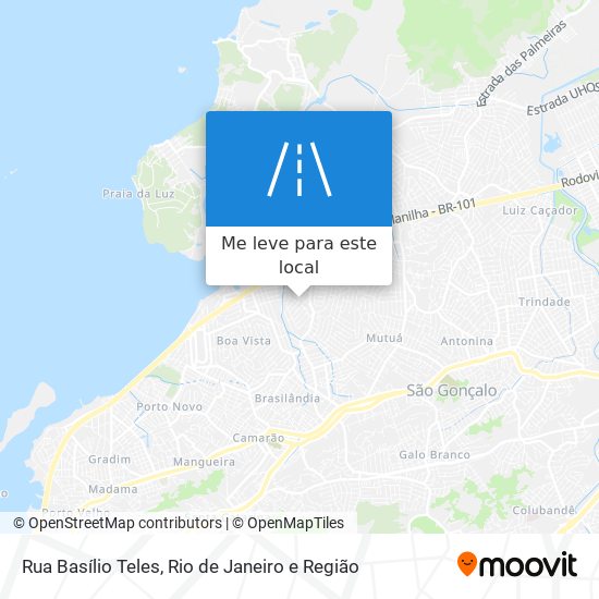 Rua Basílio Teles mapa