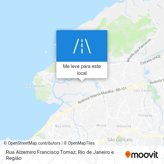 Rua Alzemiro Francisco Tomaz mapa
