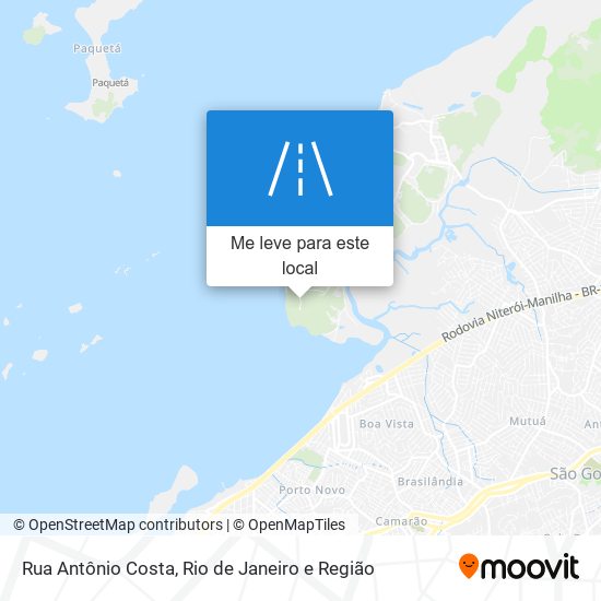 Rua Antônio Costa mapa