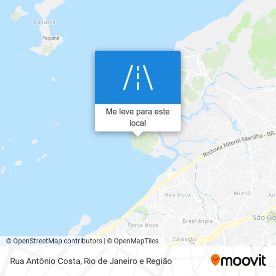 Rua Antônio Costa mapa