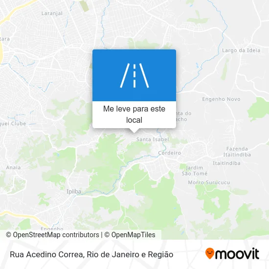 Rua Acedino Correa mapa