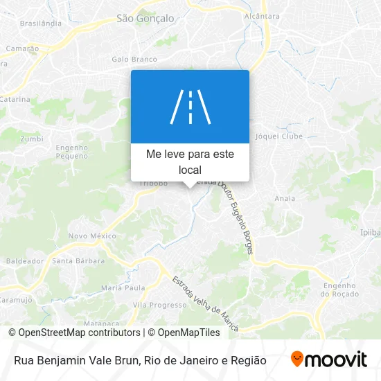 Rua Benjamin Vale Brun mapa