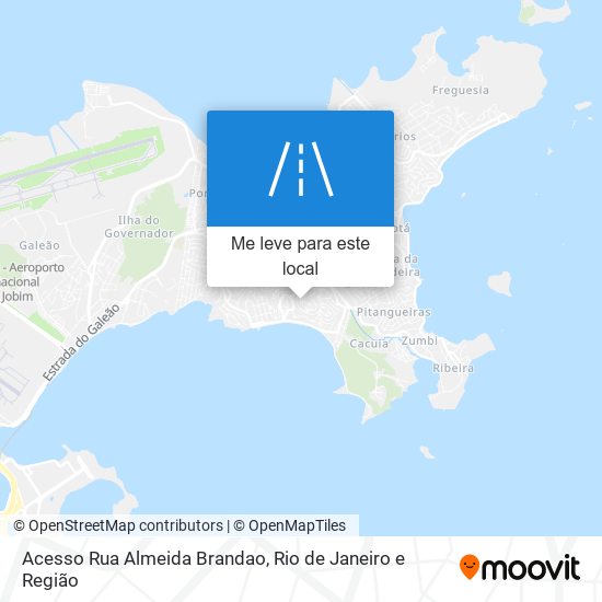 Acesso Rua Almeida Brandao mapa