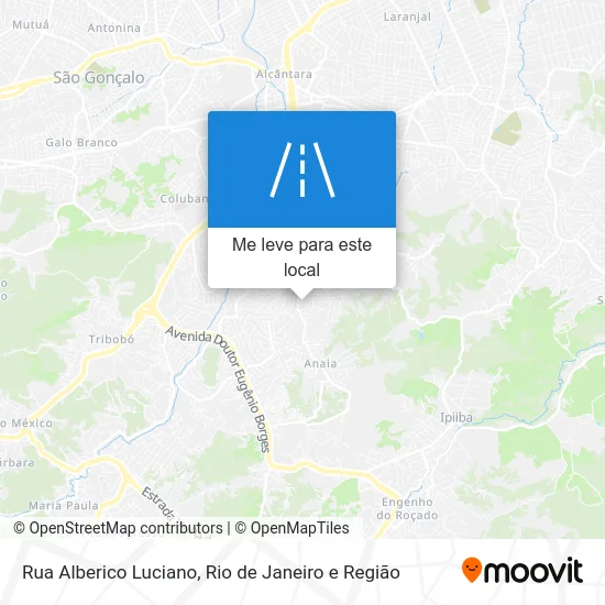 Rua Alberico Luciano mapa