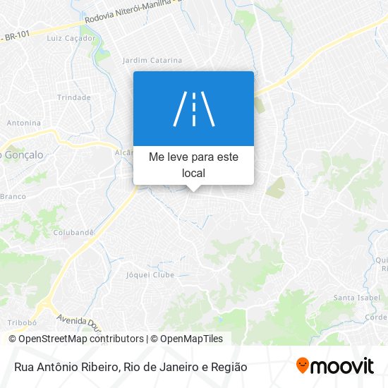 Rua Antônio Ribeiro mapa