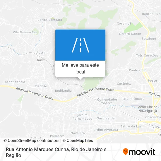 Rua Antonio Marques Cunha mapa