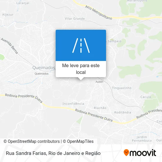 Rua Sandra Farias mapa