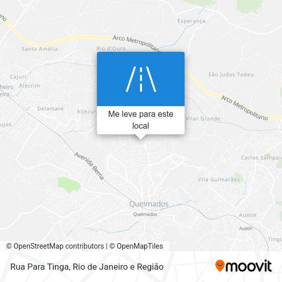 Rua Para Tinga mapa