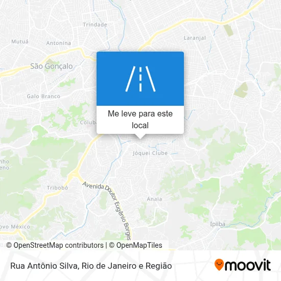Rua Antônio Silva mapa