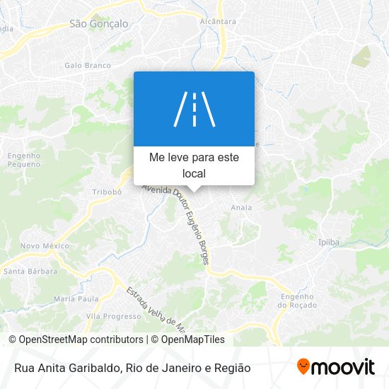 Rua Anita Garibaldo mapa