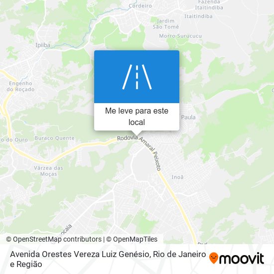 Avenida Orestes Vereza Luiz Genésio mapa