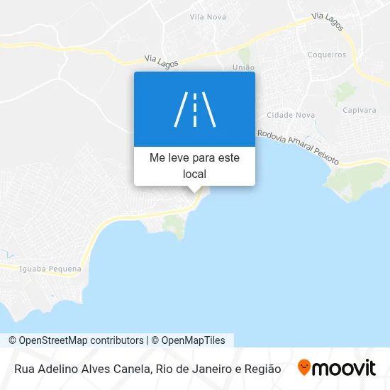 Rua Adelino Alves Canela mapa