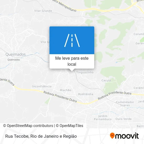 Rua Tecobe mapa