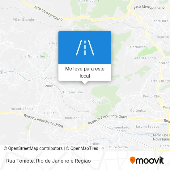 Rua Toniete mapa