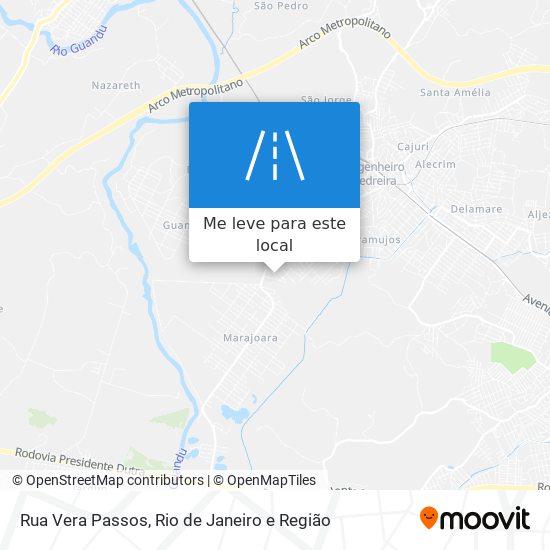 Rua Vera Passos mapa