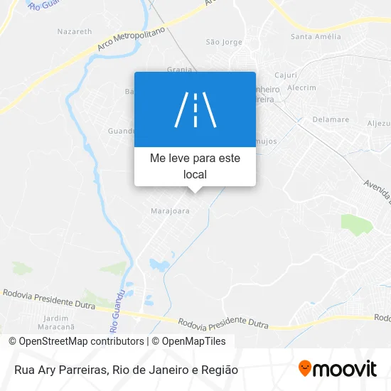 Rua Ary Parreiras mapa