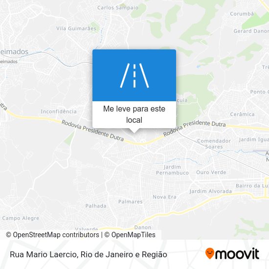 Rua Mario Laercio mapa