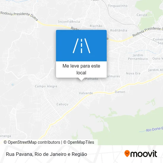 Rua Pavana mapa