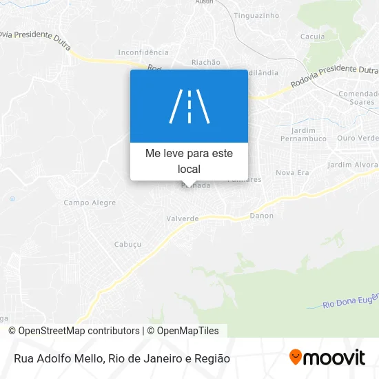 Rua Adolfo Mello mapa