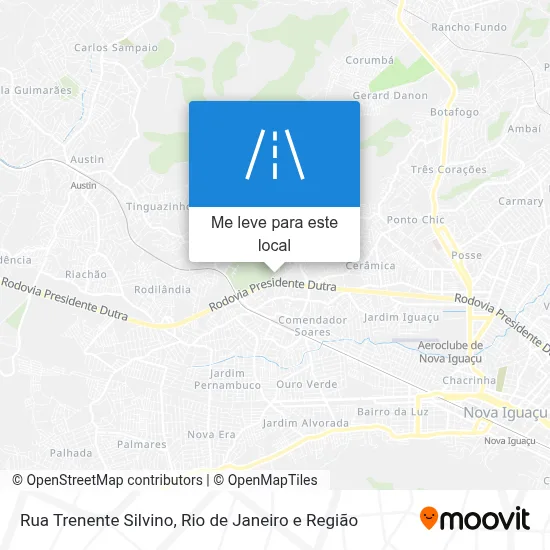 Rua Trenente Silvino mapa