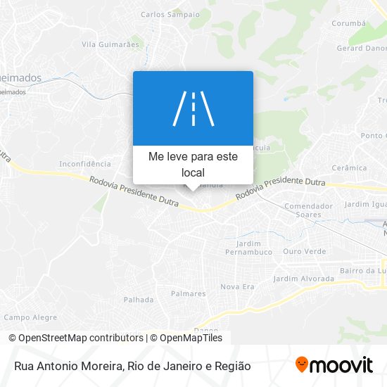 Rua Antonio Moreira mapa