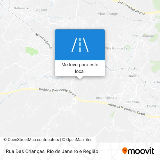 Rua Das Crianças mapa