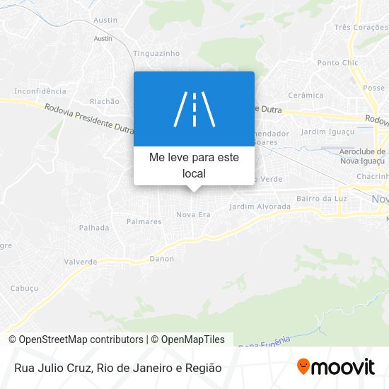 Rua Julio Cruz mapa