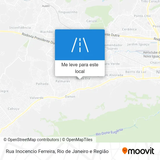 Rua Inocencio Ferreira mapa
