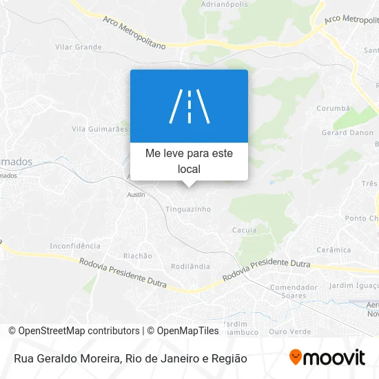 Rua Geraldo Moreira mapa