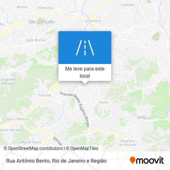 Rua Antônio Bento mapa