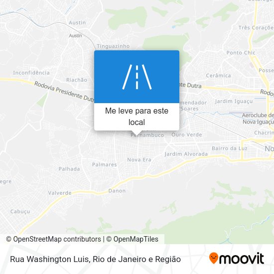 Rua Washington Luis mapa