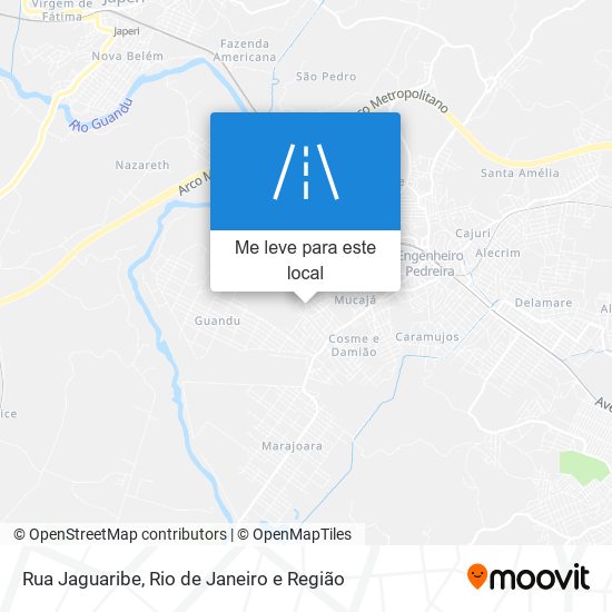 Rua Jaguaribe mapa