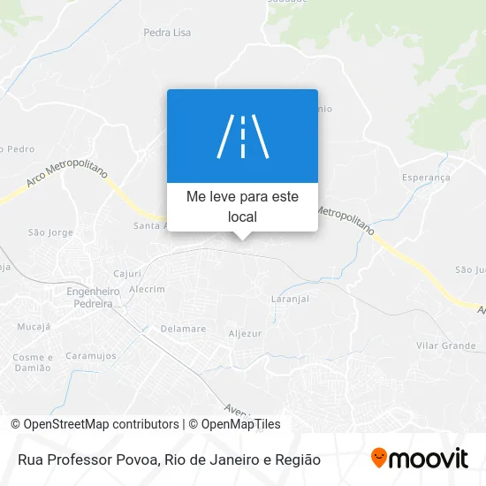 Rua Professor Povoa mapa