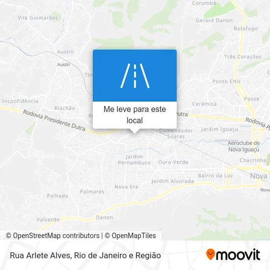 Rua Arlete Alves mapa