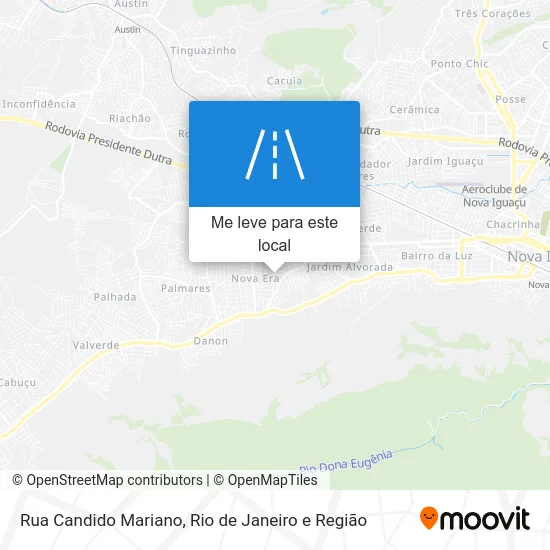 Rua Candido Mariano mapa
