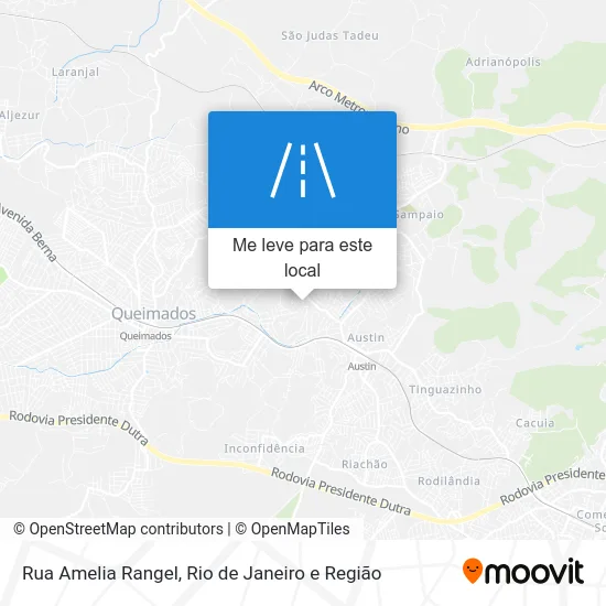 Rua Amelia Rangel mapa