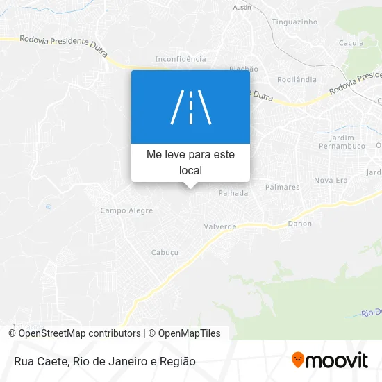 Rua Caete mapa