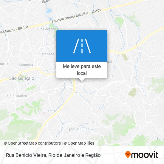 Rua Benicio Vieira mapa