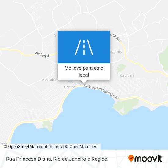 Rua Princesa Diana mapa